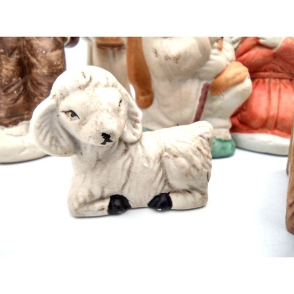 Nativity Set 10 Figures in Set Painted Porcelain Holiday Treasures Christmas - Picture 11 of 12